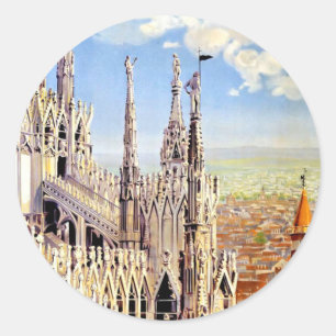 Vintage Milano Travel Runt Klistermärke
