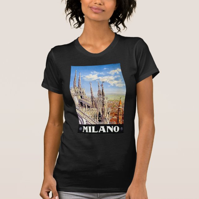 Vintage Milano Travel Tee Shirt (Framsida)