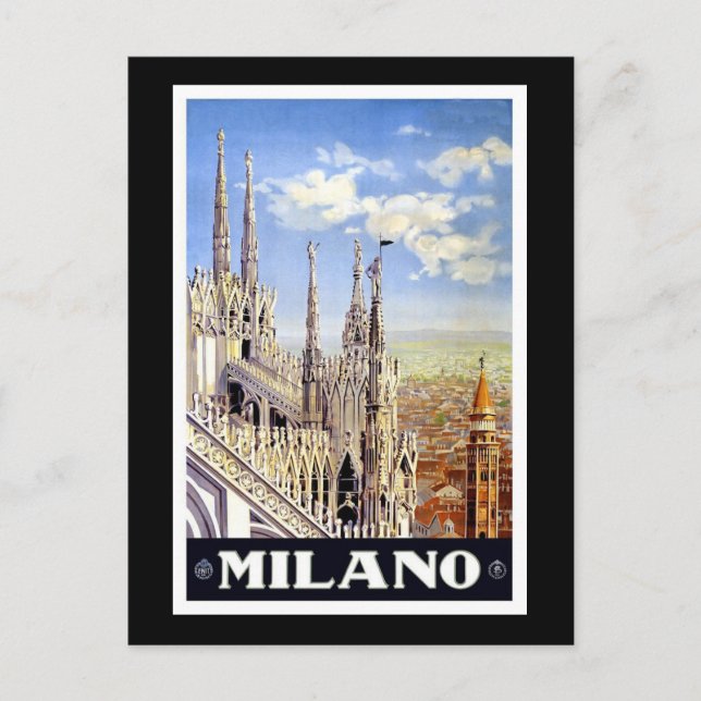 Vintage Milano Vykort (Framsida)