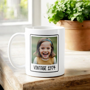 Vintage Milestone Birthday Photo Keepsak Kaffemugg