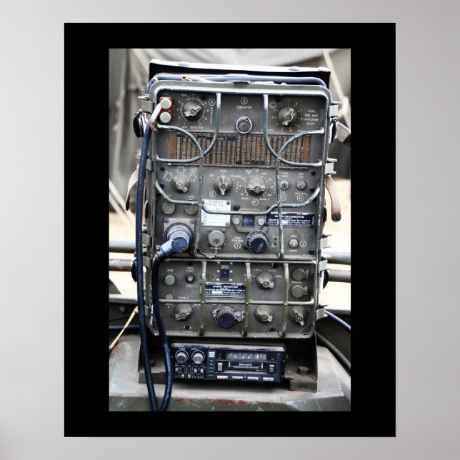 vintage militär radio, USA, WW2 Poster (Framsidan)
