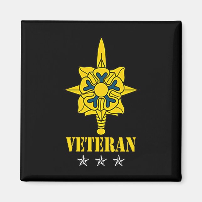 Vintage Militära Underrättelsekåren Tröja För Män  Magnet (Framsidan)