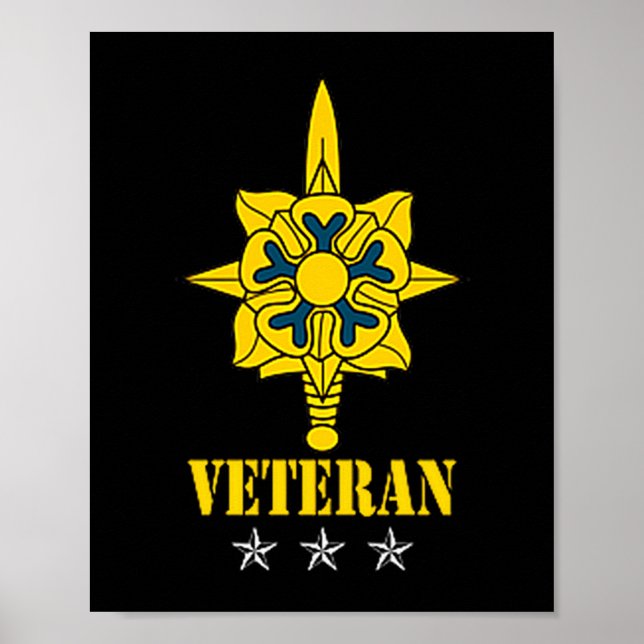 Vintage Militära Underrättelsekåren Tröja För Män  Poster (Framsidan)