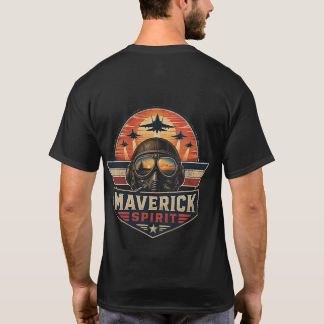 Vintage militärflygdivisiondesign t shirt (Baksida)