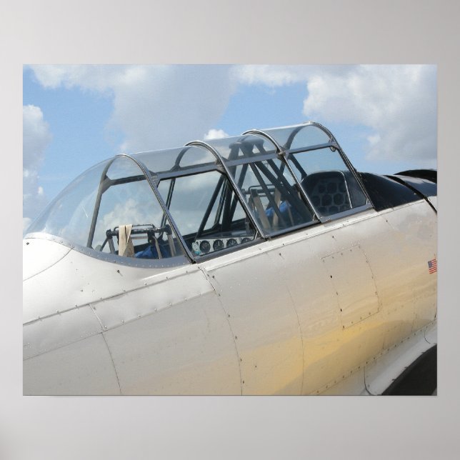 Vintage Militärflygplan Poster (Framsidan)