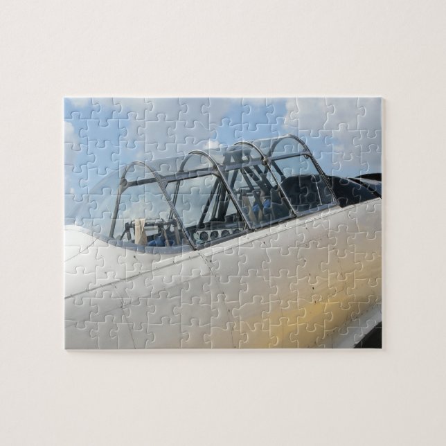 Vintage Militärflygplan Pussel (Horisontell)