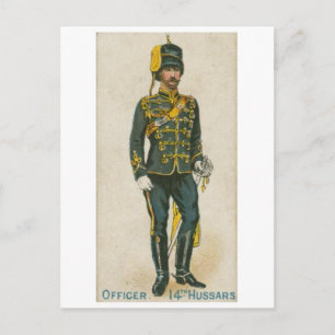 Vintage militärt enhetligt vykort