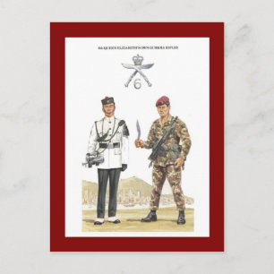 Vintage militäruniformer, Gurkha gevär Vykort