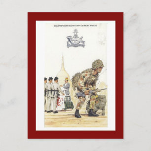 Vintage Militäruniformer, tionde Gurkha Rifles Vykort
