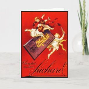 Vintage Milka Choklad Annons Kort