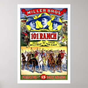 Vintage Miller Bros. 101 Ranch Vilda western Show Poster