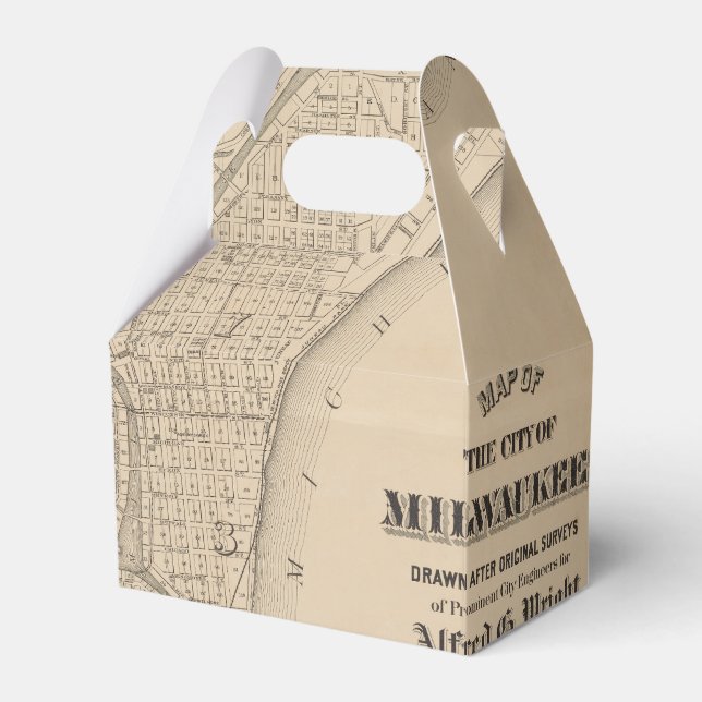 Vintage Milwaukee, Wisconsin Karta Presentaskar (Framsidan Sidan)