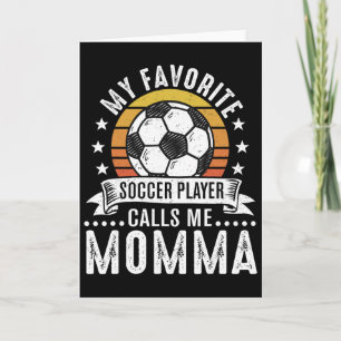 Vintage Min Favoritfotbollsspelare Kallar Mig Mamm Kort