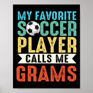 Vintage Min Favoritfotbollsspelare Kallar Mig Morm Poster