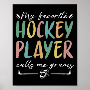 Vintage Min Favoritshockeyspelare Kallar Mig Mormo Poster
