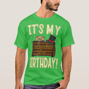 Vintage min Groundhog Day Birthday Born på feber T Shirt