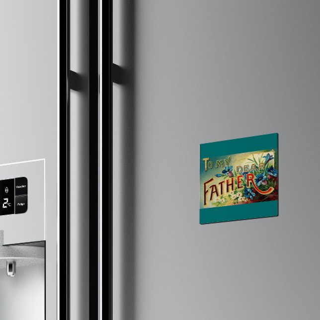 Vintage Min kära Far Kitchen Magnet (Skapare uppladdad)