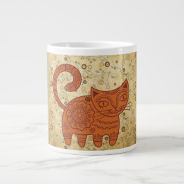 Vintage, Min Katt, Antik Designkonst, Antik Katt, Jumbo Mugg