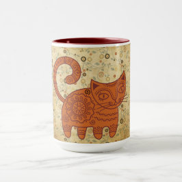 Vintage, Min Katt, Antik Designkonst, Antik Katt, Mugg