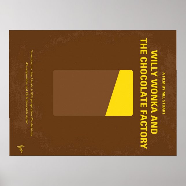 Vintage min Willy Wonka och chokladfabriken Poster (Framsidan)