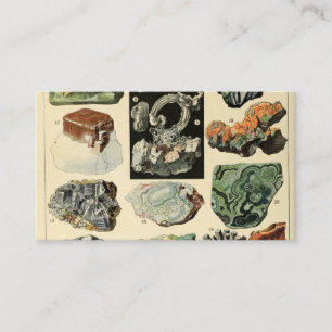 Vintage Minerals Sten Geology Visitkort