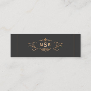 Vintage Mini-Affärskortet Monogrammed Elegant Mini Visitkort