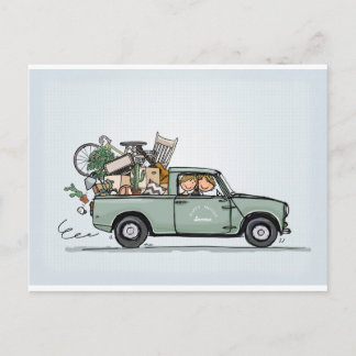 Vintage Mini Pickup Vykort