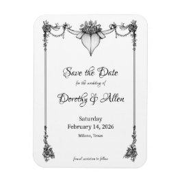 Vintage - minimalism - tunt magnetkort magnet