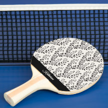 Vintage Minimalist Black Cream Floral Script 