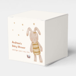 Vintage Minimalist Boho Bunny Leksak Baby Shower Presentaskar