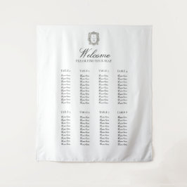 Vintage Minimalist Elegant Wedding Seating Chart