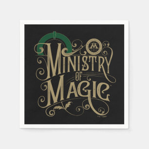 Vintage MINISTERIET FÖR MAGI™ Grafik Pappersservett