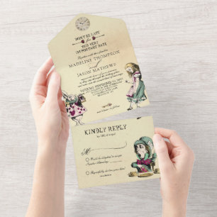 Vintage Mint Alice i Wonderland Bröllop