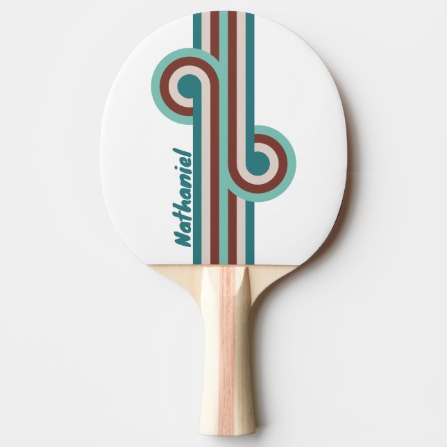 Vintage Mint Rainbow Loop med namn Pingisracket (Framsidan)