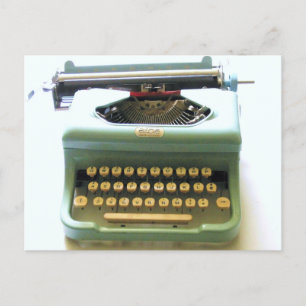 Vintage Mint-skrivmaskin Vykort
