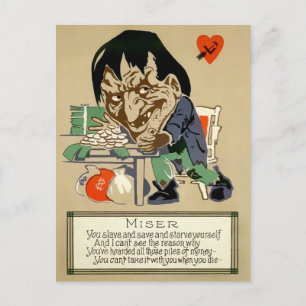 Vintage Miser Postkort Vykort