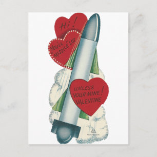 Vintage ’Missile’ Valentine Helg Vykort