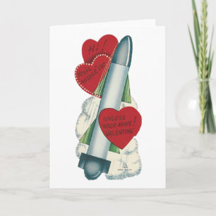 Vintage ’Missile’ Valentine Helgkort