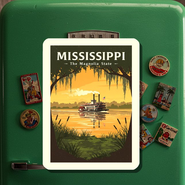 Vintage Mississippi Magnet (Skapare uppladdad)