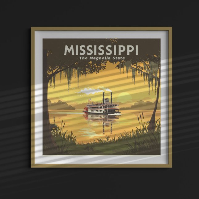 Vintage Mississippi Poster (Skapare uppladdad)