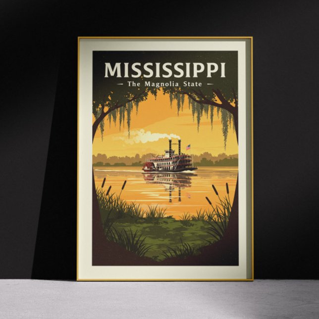Vintage Mississippi Poster (Skapare uppladdad)