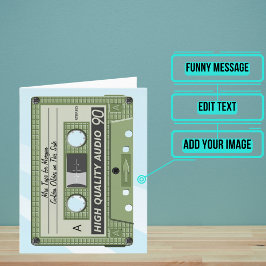Vintage Mixtape Cassette Birthday Kort
