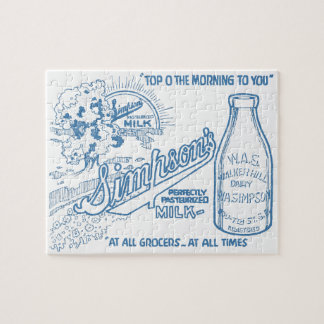 Vintage Mjölk Annons Pussel