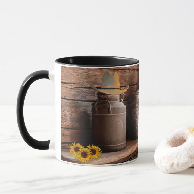 Vintage Mjölk Cans Mugg (Med munk)