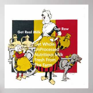 Vintage Mjölk Poster