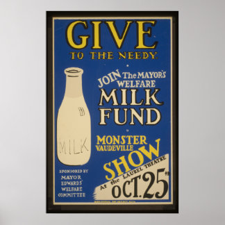Vintage Mjölk Poster