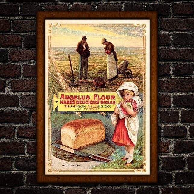 Vintage mjölreklam poster (Skapare uppladdad)