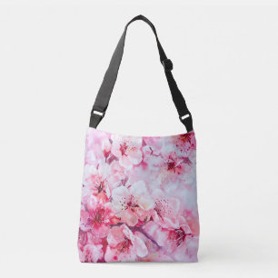 Vintage Mjuk Rosa Petal Blommar Axelväska