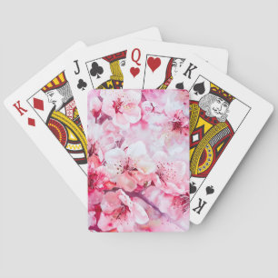 Vintage Mjuk Rosa Petal Blommar Casinokort