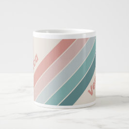 Vintage mjuka havsskaldränder med namn jumbo mugg